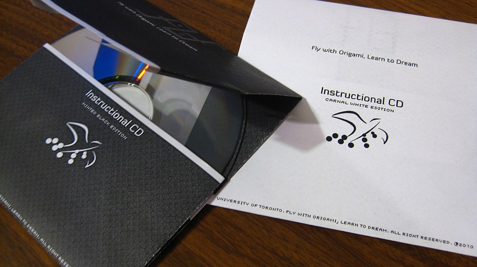 Instructional CD + Custom Origami CD Cover