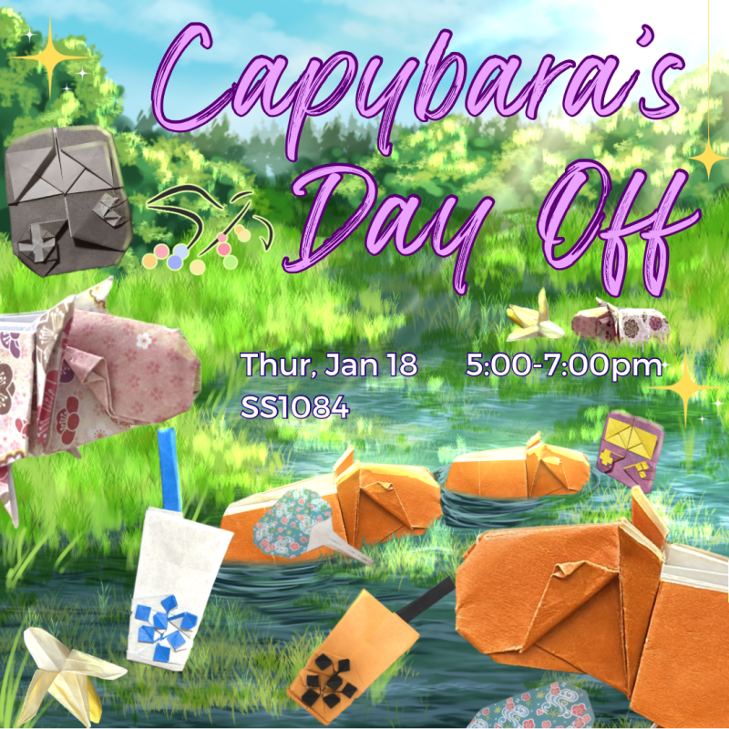 Capybara’s Day Off&nbsp;Workshop!