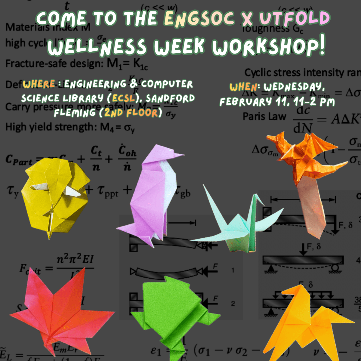 UTFOLD x EngSoc (FASE) Origami Workshop Wellness&nbsp;Week