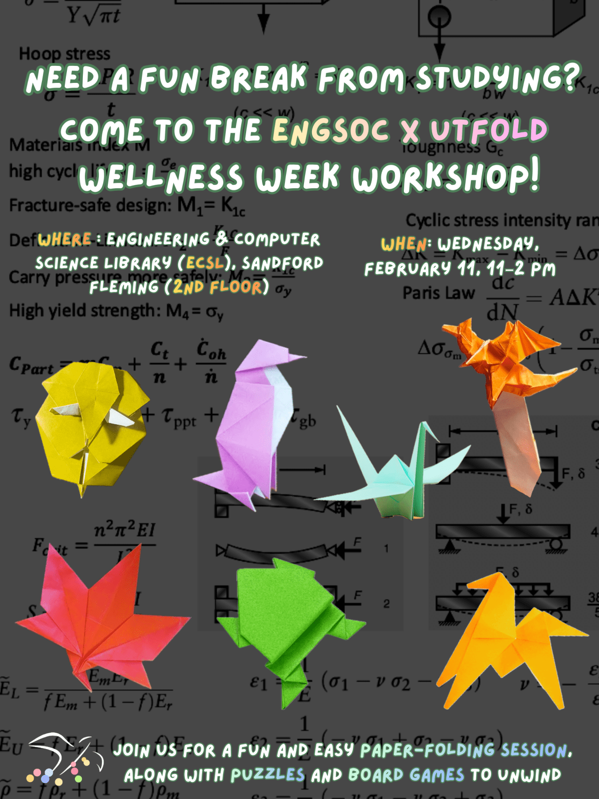 UTFOLD x EngSoc (FASE) Origami Workshop Wellness&nbsp;Week
