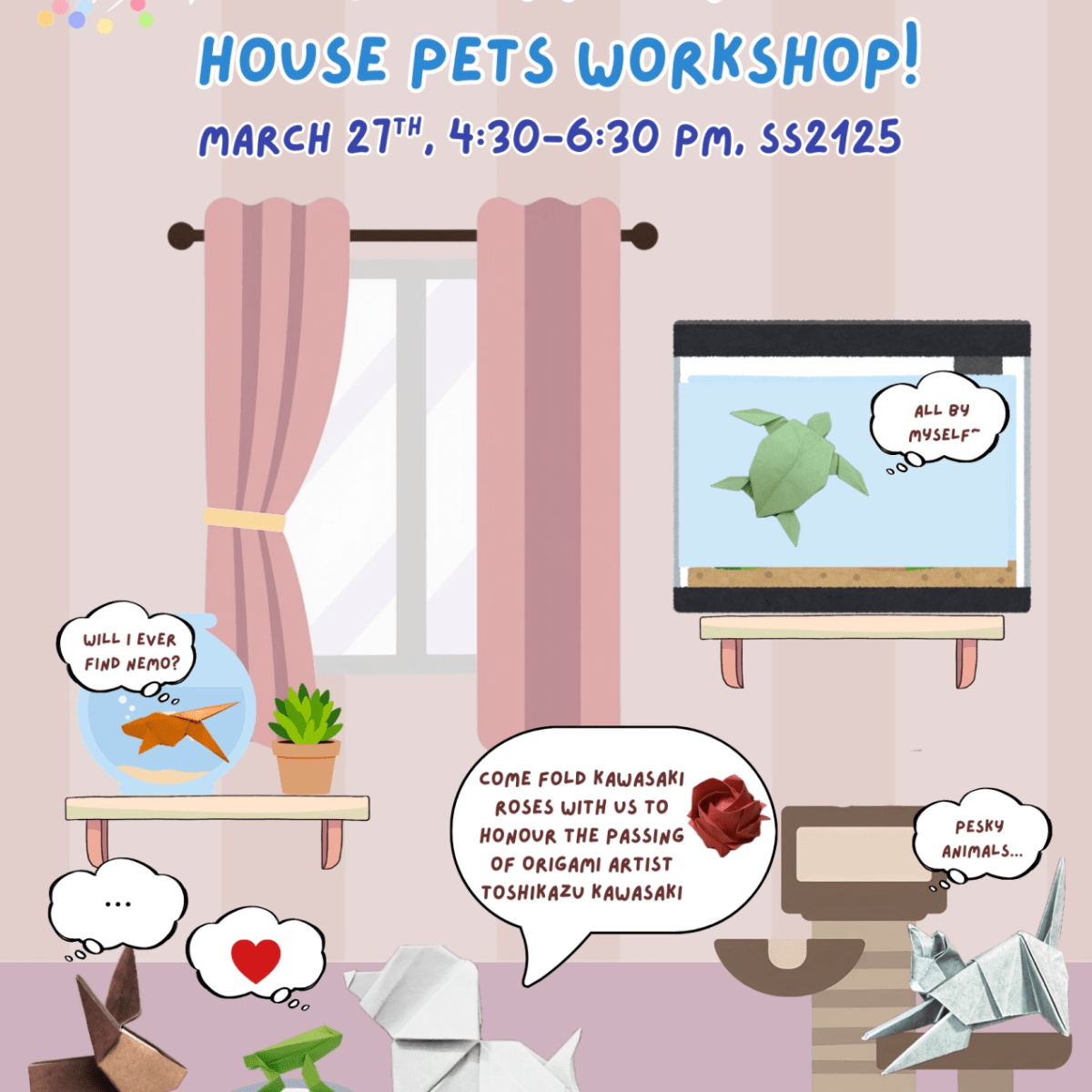 House Pets Origami Workshop&nbsp;ฅ^._.^ฅ
